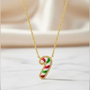 Kendra Scott Candy Cane Gold Short Pendant Necklace